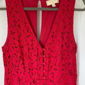 Red Lace Jumpsuit